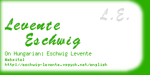 levente eschwig business card